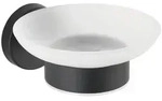 Wenko Seifenschale Bosio Black, Schwarz, Transparent, Metall, Glas, 11x5.5x13...
