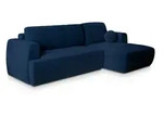 Masseno Ecksofa, Blau, Kunststoff, 3-Sitzer, L-Form,L-Form, 246x148 cm,...
