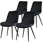 Ml-Design Esszimmerst&uuml;hle, Schwarz, Metall, 4-Sitzer, 52x89x60 cm, Esszimmer,