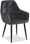 Homestyle4u Armlehnstuhl, Grau, Textil, 59x89x63 cm, Esszimmer, St&uuml;hle,