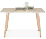Idimex Esstisch, Creme, Holzwerkstoff, Holz, Buche, Mode, Rechteckig, 120x75x70 cm,