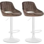 CLP Barhocker, Braun, Textil, 47x85x48 cm, Esszimmer, Barm&ouml;bel, Barhocker