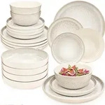 S&auml;nger Tafelservice, Creme, Stein, 24-teilig, 27x6.5x27 cm, kratzfest, Essen &