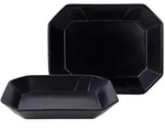 Creatable Sch&uuml;sselset Streat Food, Schwarz, Keramik, 2-teilig, 22x17 cm,