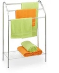 Relaxdays Handtuchst&auml;nder, Silber, Metall, Kunststoff, 57.5x83.5x25.5 cm,
