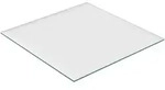 Relaxdays Glasplatte, Transparent, Glas, Quadratisch, 80x0.8x80 cm, Esszimmer,