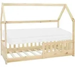 Ml-Design Kinderbett, Natur, Holz, Kiefer, Rechteckig, 80x160 cm, Kinder- &