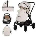 Chipolino Kombikinderwagen, Beige, Metall, 59x104x96 cm, unisex, Federung, Baby on