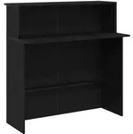 vidaXL Empfangstheke, Schwarz, Holz, Strukturbuche, Rechteckig,Rechteckig,