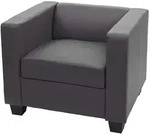 MCW Sessel, Anthrazit, Textil, 86x70x75 cm, Wohnzimmer, Sessel, Polstersessel