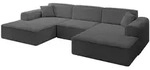 Altdecor Wohnlandschaft, Olivgr&uuml;n, Textil, 4-Sitzer, 301x77x165 cm, Wohnzimmer,
