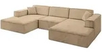 Altdecor Wohnlandschaft, Beige, Textil, 4-Sitzer, U-Form, 303x79x171 cm,...