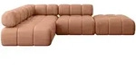 Altdecor Ecksofa, Koralle, Textil, 5-Sitzer, L-Form, 285x190 cm, Wohnzimmer,...