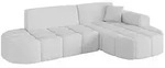 Altdecor Ecksofa, Wei&szlig;, Textil, 3-Sitzer, L-Form, 252x173 cm, Wohnzimmer, Sofas &