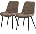Ml-Design Esszimmerst&uuml;hle, Dunkelbraun, Metall, 2-Sitzer, 52x89x60 cm, Esszimmer,