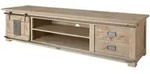 Massivmoebel24 Tv-Board, Beige, Holz, Echtholz,Mangoholz, 2 F&auml;cher, 2...