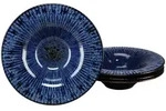 Creatable Gourmetteller Allegra Magic Blue, Blau, Schwarz, Keramik, 4-teilig,