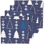 Homescapes Weihnachtsservietten, Blau, Textil, Quadratisch, 45x45 cm,...