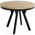 WFL Group Esstisch, Eiche Artisan, Holz, Echtholz, 9-Sitzer, Rund,Rund,...