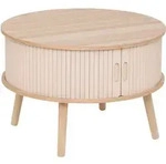 Atmosphera Createur d ́interieur Couchtisch, Beige, Holzwerkstoff, Rund, 60x40.7x60