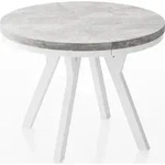 WFL Group Esstisch, Hellgrau, Holz, Echtholz, 9-Sitzer, Rund,Rund, 170x76x90 cm,