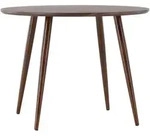 Livetastic Esstisch, Dunkelbraun, Metall, Holzwerkstoff, Pappel, furniert, rund,