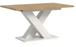 Inn.Furn Esstisch, Wei&szlig;, Eiche Artisan, Holzwerkstoff, Nachbildung,Eiche, Uni, Holz
