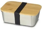 Echtwerk Lunchbox, Silber, Metall, Bambus, 1,5 L, rechteckig, 15x7.5x20 cm,