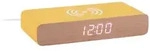 Karlsson Wecker Retro Flat, Hellgelb, Holzwerkstoff, 8x3x16 cm, Weckfunktion,