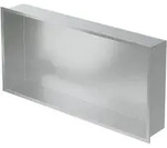 LuxeBath Duschnische, Silber, Metall, Rechteckig, 60x30x10 cm, Badezimmer, Baden &
