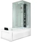 AcquaVapore by Sandra Jentho Whirlpool, Wei&szlig;, Glas, Kunststoff, Metall, Rechteckig,