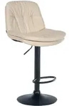 CLP Barhocker, Creme, Textil, 46x92x54 cm, Esszimmer, Barm&ouml;bel, Barhocker