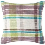 Homescapes Kissenh&uuml;lle, Gr&uuml;n, Textil, Kariert, Quadratisch, 45x45 cm,...