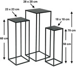DanDiBo Blumenhocker, Schwarz, Metall, 28x70x28 cm, Wohnzimmer, Wohnzimmertische,