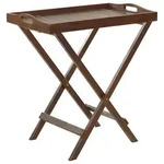 Beliani Gartentisch, Dunkelbraun, Holz, Quadratisch, 45x73x68 cm, Gartenm&ouml;bel,