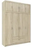 Beautysofa Dreht&uuml;renschrank, Sonoma Eiche, Holzwerkstoff, 2 Schubladen,...