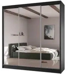 Beautysofa Schwebet&uuml;renschrank, Schwarz, Holzwerkstoff, 9 F&auml;cher, 4...