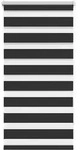 vidaXL Doppelrollo, Schwarz, Textil, F&uuml;llung: Polyester, Rechteckig, 80x150 cm,