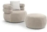 Beautysofa Relaxsesselset, Beige, Textil, 95x75x95 cm, Wohnzimmer, Sessel,