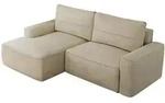 MKS Ecksofa, Beige, Textil, 3-Sitzer, L-Form,L-Form, 233x144 cm, Oeko-Tex&reg;,
