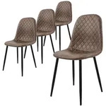 Ml-Design Esszimmerst&uuml;hle, Braun, Metall, 4-Sitzer, 51x89x44 cm, Esszimmer,...