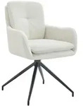 CLP Esszimmerstuhl, Creme, Metall, 58x85x63 cm, Esszimmer, St&uuml;hle,...