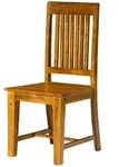 Massivmoebel24 Stuhl, Braun, Holz, Echtholz,Akazie, Rechteckig, 45x100x51 cm,