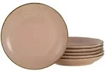 Creatable Desserttellerset, Hellrosa, Keramik, 6-teilig, rund, Essen & Trinken,