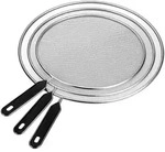 Relaxdays Spritzschutz, Silber, Metall, Kunststoff, Rund, 33x1x47 cm, Kochen,