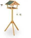 Relaxdays Vogelfutterhaus, Hellbraun, Holz, Papier, 66x137x59 cm,...