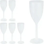 Relaxdays Weingl&auml;ser, Wei&szlig;, Kunststoff, Essen & Trinken, Gl&auml;ser, Weingl&auml;ser