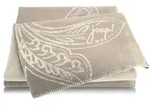 Joop! Wohndecke Paisley, Taupe, Ecru, Textil, Paisley, 150x200 cm, Kettelrand,