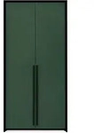 Beautysofa Dreht&uuml;renschrank, Dunkelgr&uuml;n, Holzwerkstoff, 105x217x65 cm,