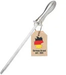Intirilife Wetzstab, Silber, Metall, Kochen, K&uuml;chenmesser, Messersch&auml;rfer